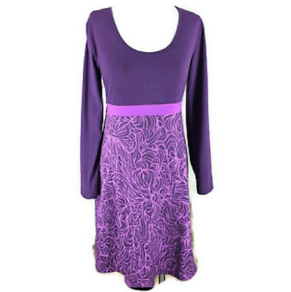 Prana Dresses & Skirts - prAna Kaley Purple Lagoon Long Sleeve Dress